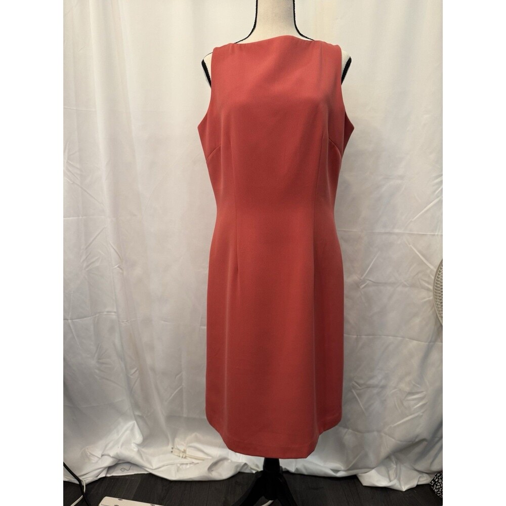 Sleeveless Pencil Shift Dress Women Size L Melon By Kate Code
